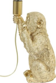 Zlatá stolná lampa s opičkou Monkey - 20*19*34 cm/40W