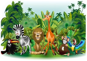 Samolepiaca fototapeta Jungle Animals