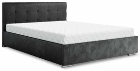 Manželská posteľ 140 cm Hermila (čierna) (s roštom a úložným priestorom). Vlastná spoľahlivá doprava až k Vám domov. 1046944