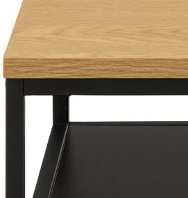 Konferenčný stolík Gilla 55x55 cm divoký dub/čierny
