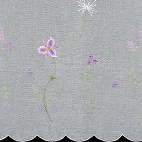 KRÁTKA ZÁCLONA NA PÚTKACH INESA 150X70 CM KVETY