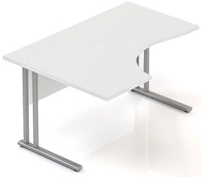 Ergonomický stôl Visio 140 x 100 cm, ľavý, biela
