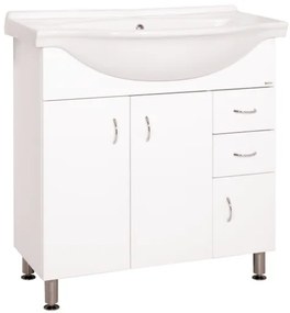 Kúpeľňová skrinka s umývadlom Keramia Pro 80x50 cm biela PRO80DV, 1 ks