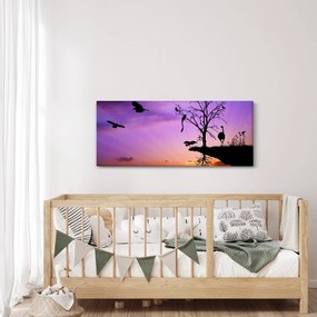 Obraz - Siluety zvierat (120x50 cm)