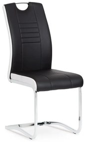 BONTEC Jedálenská stolička, čierna, ekokoža, DCL-406 BK Farba: Čierna