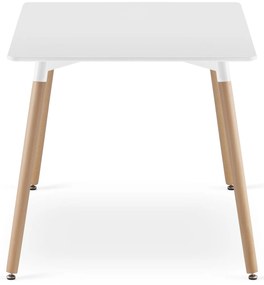 Jedálenský set 1 + 4, stôl ADRIA 120x80cm biely + stoličky BALI MARK čierna