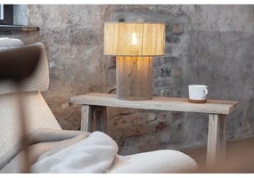 Stolová lampa v prírodnej farbe s tienidlom z juty (výška 38 cm) Soga – Markslöjd