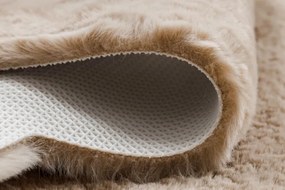 Koberec protišmykový SHAPE 3148 hviezda Shaggy - camel, béžový plyš