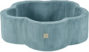 Suchý bazén kvietok – modrý menčester 95×30 cm + 200 guličiek