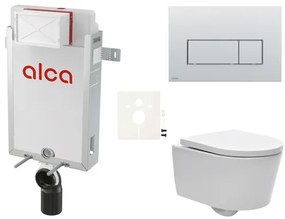 Cenovo zvýhodnený závesný WC set Alca na zamurovanie + WC SAT Brevis SIKOAW9, 1 ks