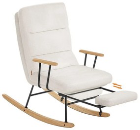 Hojdacie kreslo ROCKY, 97x67x100cm, krémová SongmicsHome