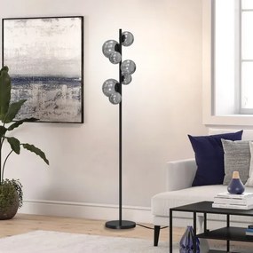 ONLI - Stojacia lampa PALOMA 7xG9/10W/230V čierna/dymová