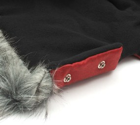 New Baby Rukávník 2v1 s kožušinkou red