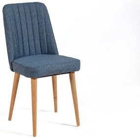 Jedálenská stolička Vina Dark Blue and Atlantic Pine