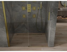 Mexen OMEGA posuvné sprchové dvere do otvoru 110 cm, zlatá-transparentná, 825-110-000-50-00