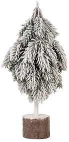 Vianočné dekorácie zasnežený ihličnatý stromček - 15*12*33 cm