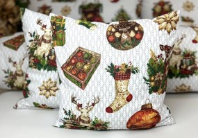 INTERMEDIC SK Vianočná obliečka na vankúš Retro Vianoce 40x40 cm