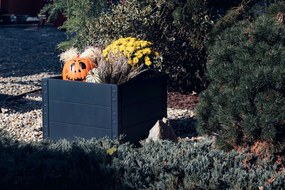 Trestles Kovová vyvýšená posteľ Lil - čierna