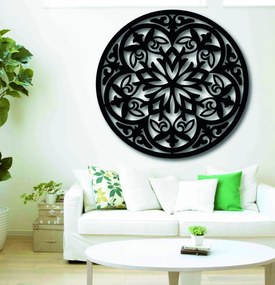 Magická drevená mandala - obraz na stenu: Preglejka - Silver farba Rozmer  40 cm 3941-48101 PR0320