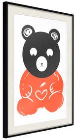 Artgeist Plagát - Thoughtful Bear [Poster] Veľkosť: 40x60, Verzia: Čierny rám