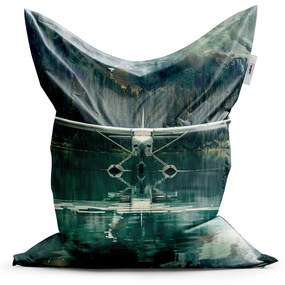 Sablio Sedací vak Hydroplán na horskom jazere - 200x140 cm