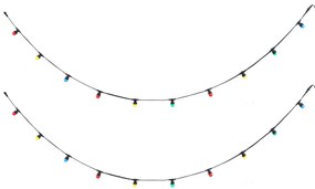 Pripojiteľné čierne girlandové osvetlenie so zástrčkou 10 m vrátane 20 žiaroviek E27 IP44 - Lubber