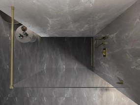Mexen Lunar sprchová stena pravá 50 x 200 cm, 8mm číre sklo, zlatá lesklá, 830-050-000-50-00-P