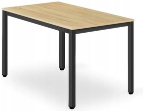 Jedálenský stôl TESSA svetlý dub so štyrmi stoličkami OSAKA sivé / hnedé