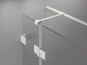 Mexen Lunar T, výklopný sprchový kút pravý 70 x 120 cm, 8mm číre sklo, biely profil, 834T-070-120-20-00-P