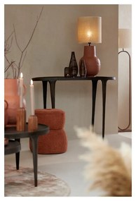 Oranžový taburet z textílie buklé Leyla – Light &amp; Living