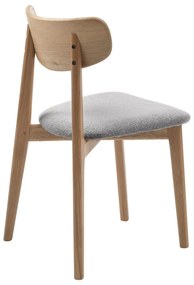Svetlosivá/v prírodnej farbe jedálenská stolička Elim – Unique Furniture