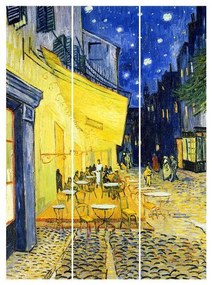 MANUFACTURER -  Súprava posuvnej záclony - Vincent Van Gogh - Kaviareň v noci -3 panely