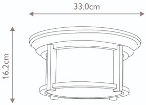 Feiss FE-MERRILL-F - Vonkajšie stropné svietidlo MERRIL 2xE27/60W/230V IP44