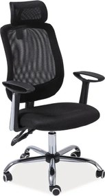 Čierne kancelárske kreslo FLEXISEAT Q-118