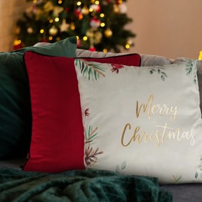 EUROFIRANY VIANOČNÁ DEKORAČNÁ OBLIEČKA NA VANKÚŠ MERRY1 45X45 CM VZOROVANÁ