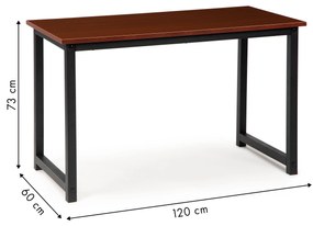 ModernHome Písací stôl - tmavo hnedé drevo