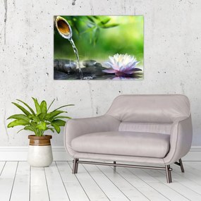 Sklenený obraz - Lotus (70x50 cm)