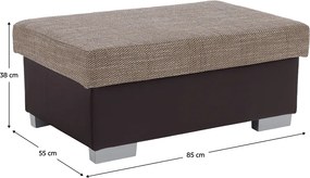Taburetka T4 - cappuccino / tmavohnedá