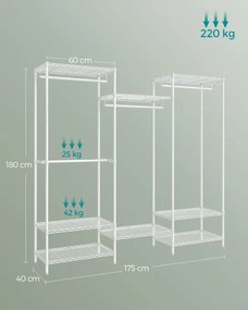 Otvorená šatníková skriňa LGR431W01