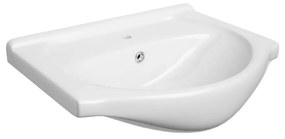 Erga Lumi, umývadlová skrinka + keramické umývadlo 60x41cm, biela lesklá-chrómová rukoväť, ERG-207-D-06006+1565