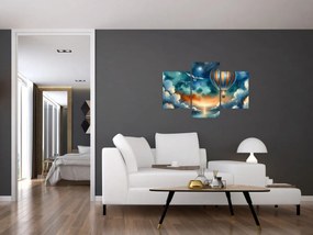 Obraz - Lietať nočnou oblohou (90x60 cm)