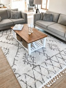 Koberec BERBER FEZ GO535, krémovo -hnedý, strapce, Shaggy