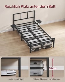 Kovová manželská posteľ 90 cm RMB192BD01