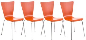 Stolička Aaron (SET 4 ks) - Oranžová