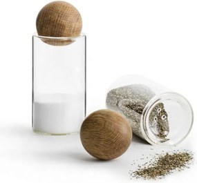 Soľnička a korenička Sagaform Oval Oak