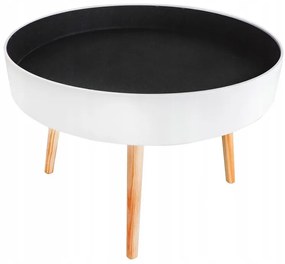 Okrúhly konferenčný stolík s úložným priestorom 60 cm