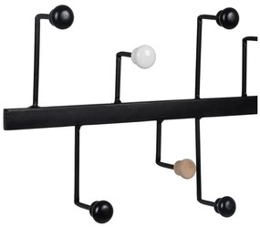 Čierny kovový nástenný vešiak – Ixia