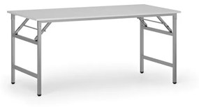 Konferenčný stôl FAST READY so striebornosivou podnožou, 1600 x 800 x 750 mm, biela