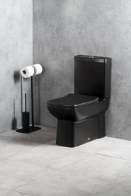 Gedy Gedy, FLORIDA stojan s držiakom na toaletný papier a WC kefou, čierna matná, 733214