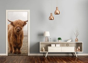 Fototapeta samolepiace na dvere kravy kopec 95x205 cm